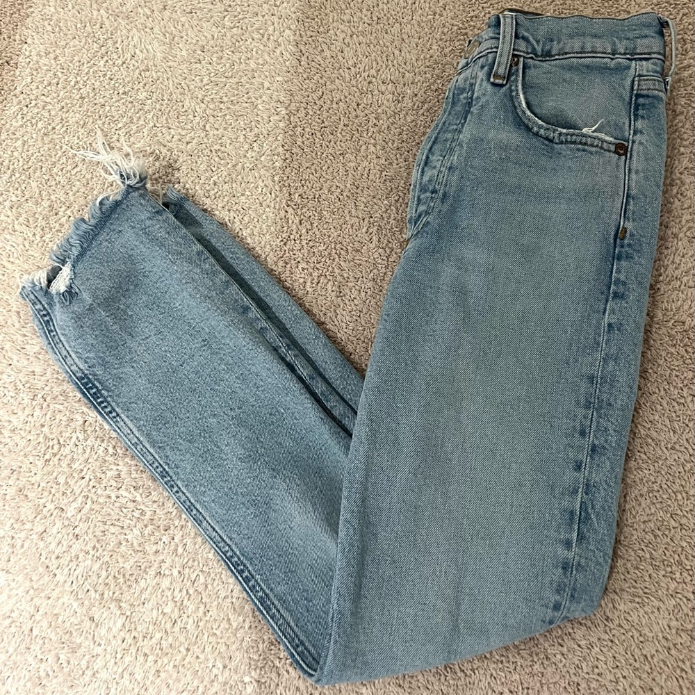 Agolde Riley High Rise Crop Jeans - Picture 4 of 7